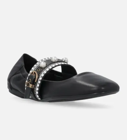 Nappa Leather Ballerinas with Jewel Band
